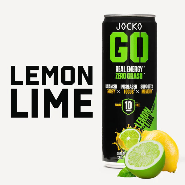 JOCKO GO ENERGY DRINK - LEMON LIME (12-PACK)