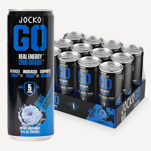 JOCKO GO ENERGY DRINK - BLUE RASPBERRY (12-PACK)