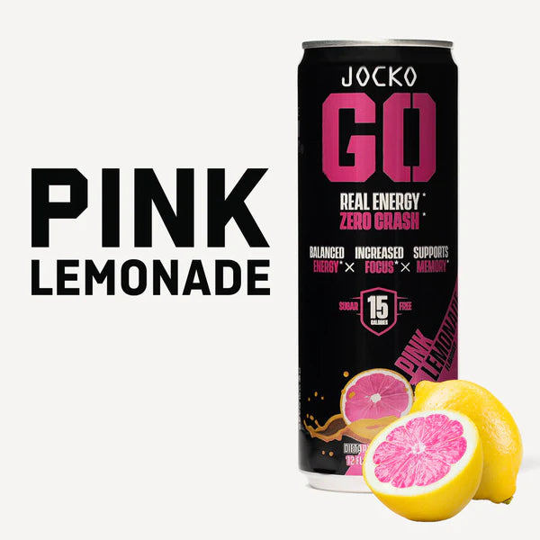 JOCKO GO ENERGY DRINK - PINK LEMONADE (12-PACK)