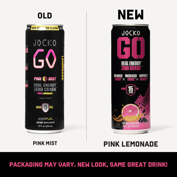 JOCKO GO ENERGY DRINK - PINK LEMONADE (12-PACK)