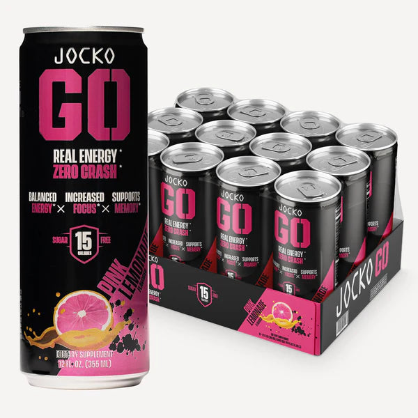 JOCKO GO ENERGY DRINK - PINK LEMONADE (12-PACK)