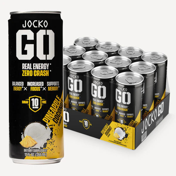 JOCKO GO ENERGY DRINK - PINEAPPLE COCONUT (12-PACK)