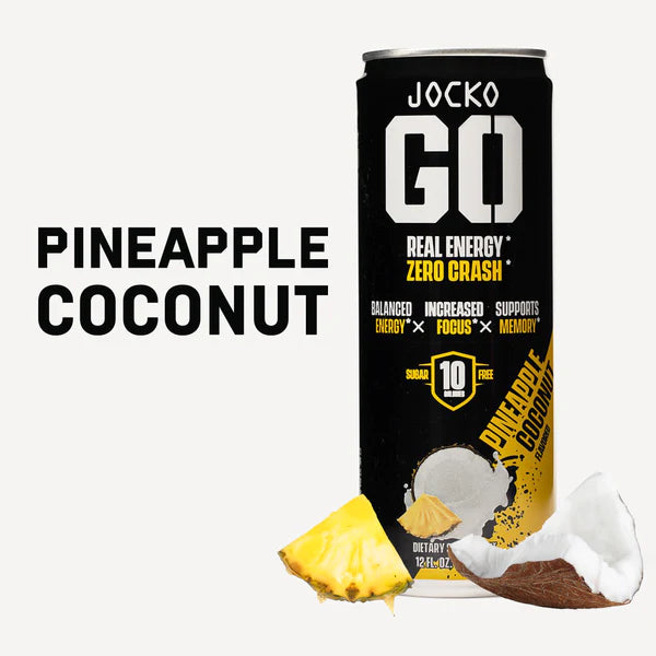 JOCKO GO ENERGY DRINK - PINEAPPLE COCONUT (12-PACK)