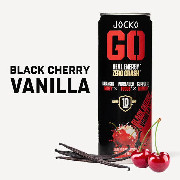 JOCKO GO ENERGY DRINK - BLACK CHERRY VANILLA (12-PACK)