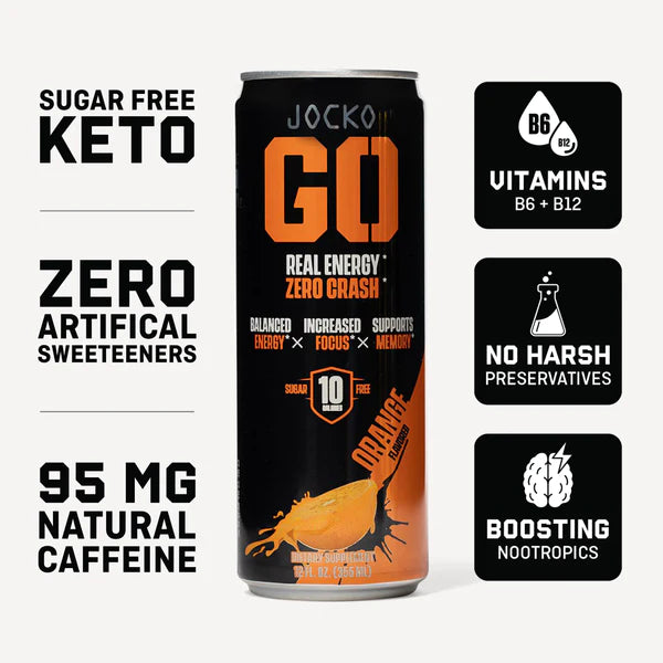 JOCKO GO ENERGY DRINK - ORANGE (12-PACK)