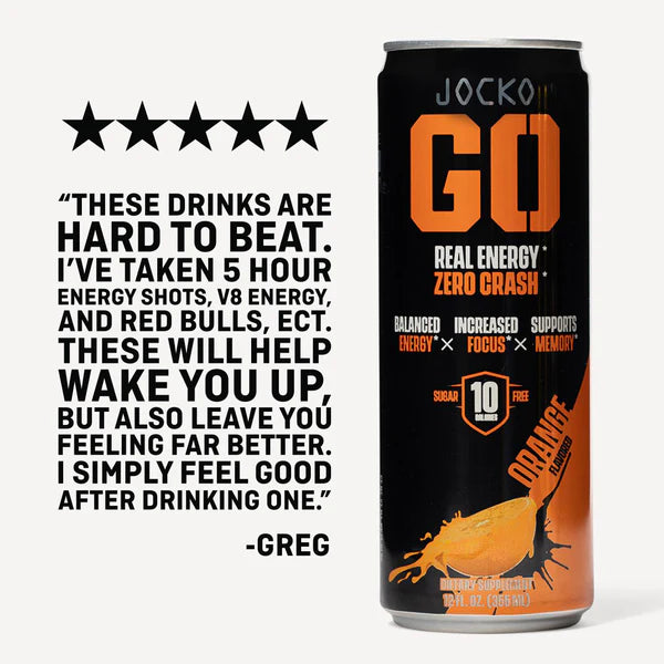 JOCKO GO ENERGY DRINK - ORANGE (12-PACK)