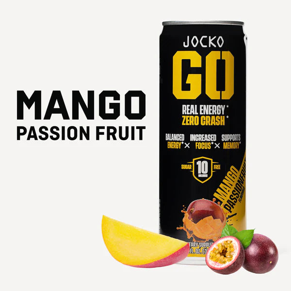 JOCKO GO ENERGY DRINK - MANGO PASSIONFRUIT (12-PACK)