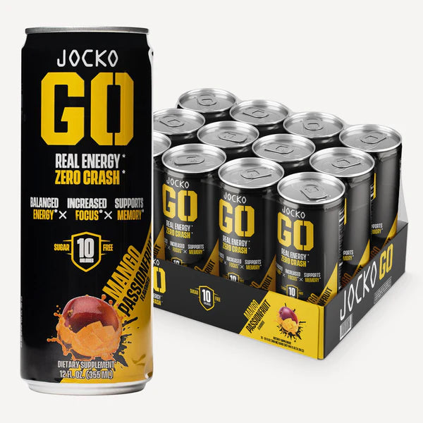 JOCKO GO ENERGY DRINK - MANGO PASSIONFRUIT (12-PACK)