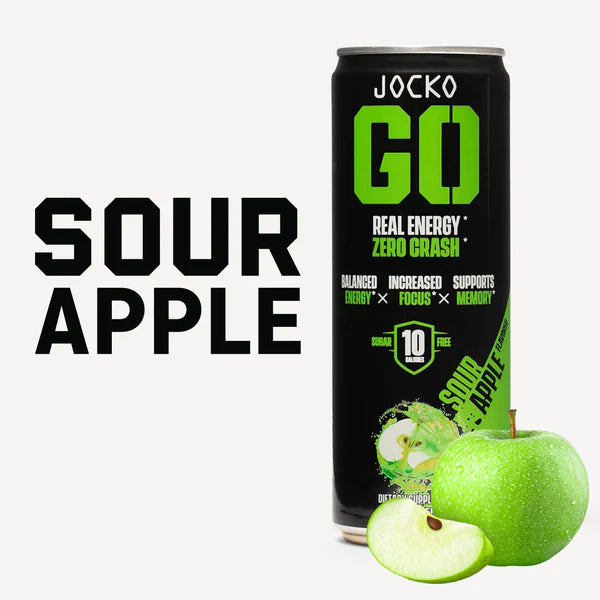 JOCKO GO ENERGY DRINK - SOUR APPLE (12-PACK)