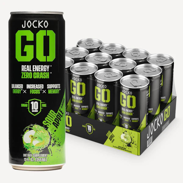JOCKO GO ENERGY DRINK - SOUR APPLE (12-PACK)