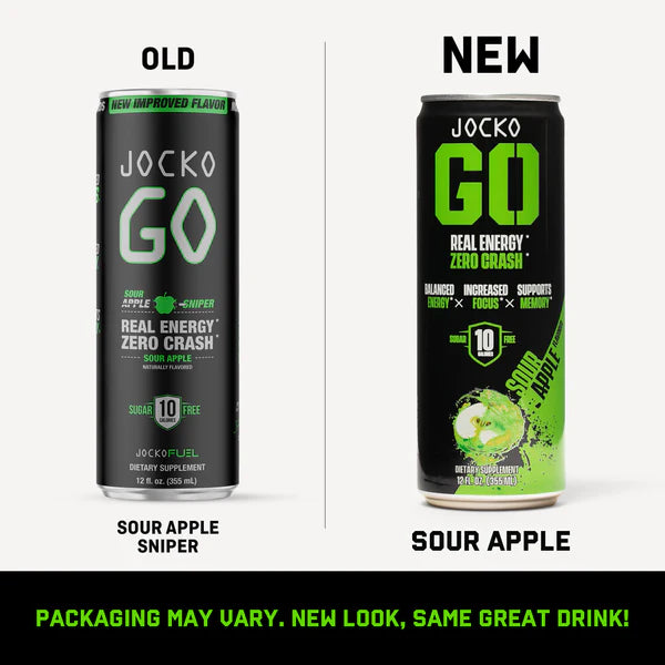 JOCKO GO ENERGY DRINK - SOUR APPLE (12-PACK)