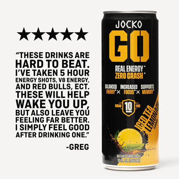 JOCKO GO ENERGY DRINK - ICED TEA LEMONADE (12-PACK)